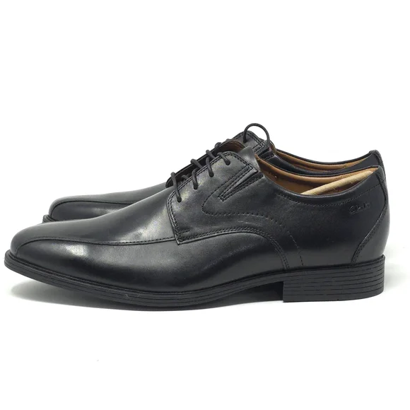 Clarks Whiddon Pace Black Leather Oxford Size 12W - Picture 5 of 9